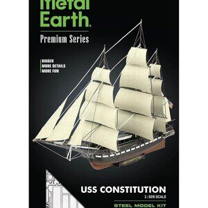 Fascinations Metal Earth USS Constitution 1:528 Scale Model Kit Steel Model PS20